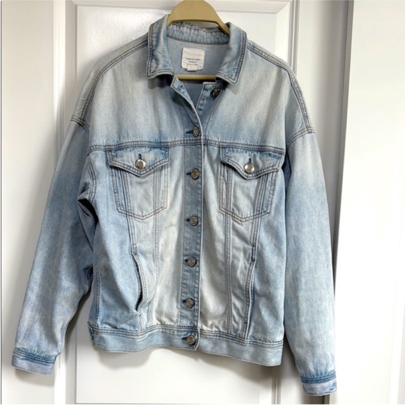 American Eagle Outfitters Jackets & Blazers - American Eagle Jean Jacket Denim Womens Light Stone Wash